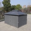 13 0 Ft Outdoor Patio Gazebo Canopy Tent With Ventilated Double Roof And Side Wall (Detachable Curtain Included On All Sides) Suitable For Lawn Garden Backyard And Deck - Gray - Image 11