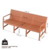 1 Piece Indoor / Outdoor 3 Seater Sofa, UV Resistant, Waterproof And Durable - Apricot Brown - Image 3