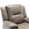 3 Seater Home Theater Recliner Manual Recliner Chair With A Led Light Strip Two Built-In Cup Holders For Living Room - Gray - Image 19