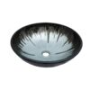 Crackle Vessel Sink With Pop Up Drain, Oval Bathroom Basin - Gray - Image 7