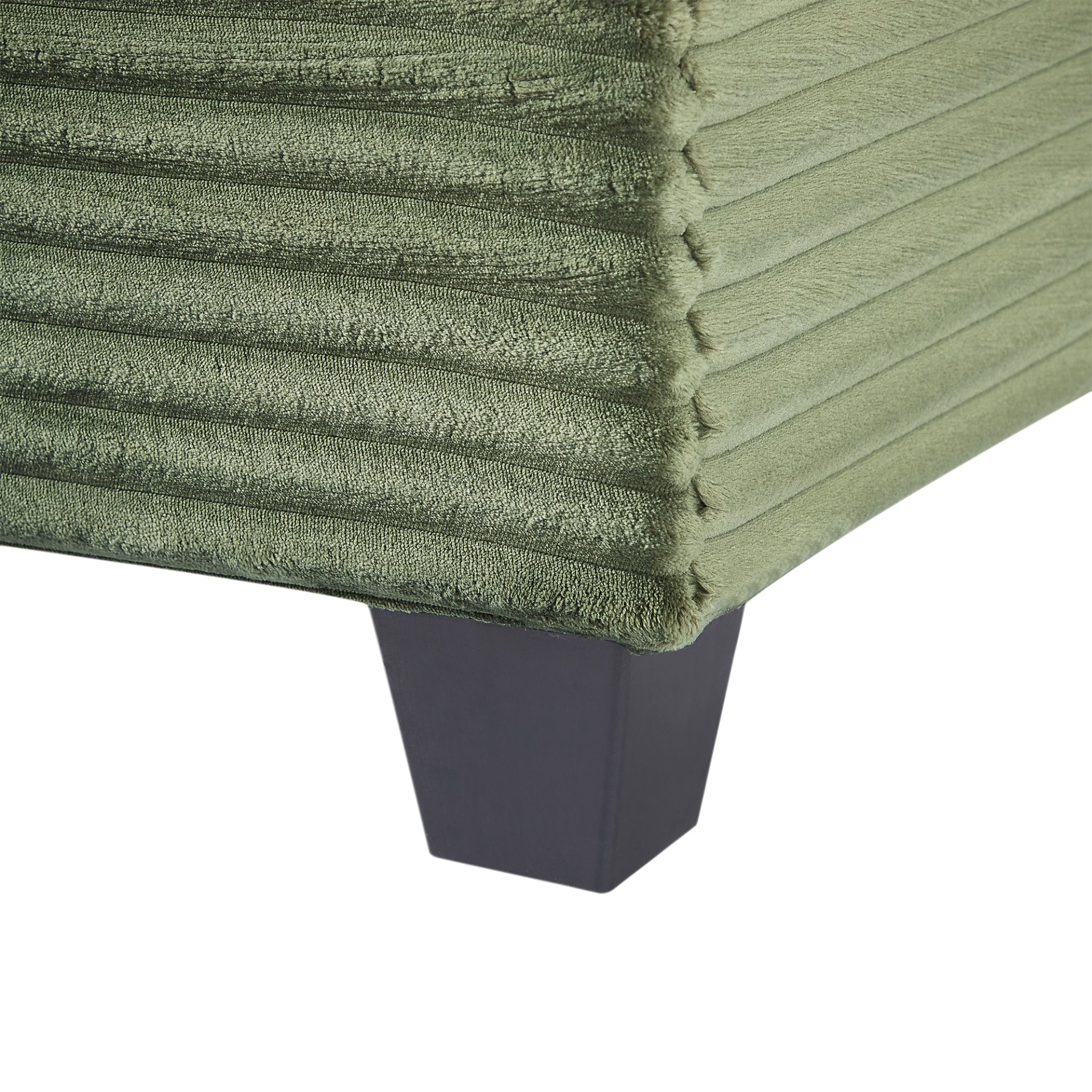 Modern Sectional Sofa U Shaped With Movable Ottoman And Side Storage Pockets Corduroy - Green - Image 20