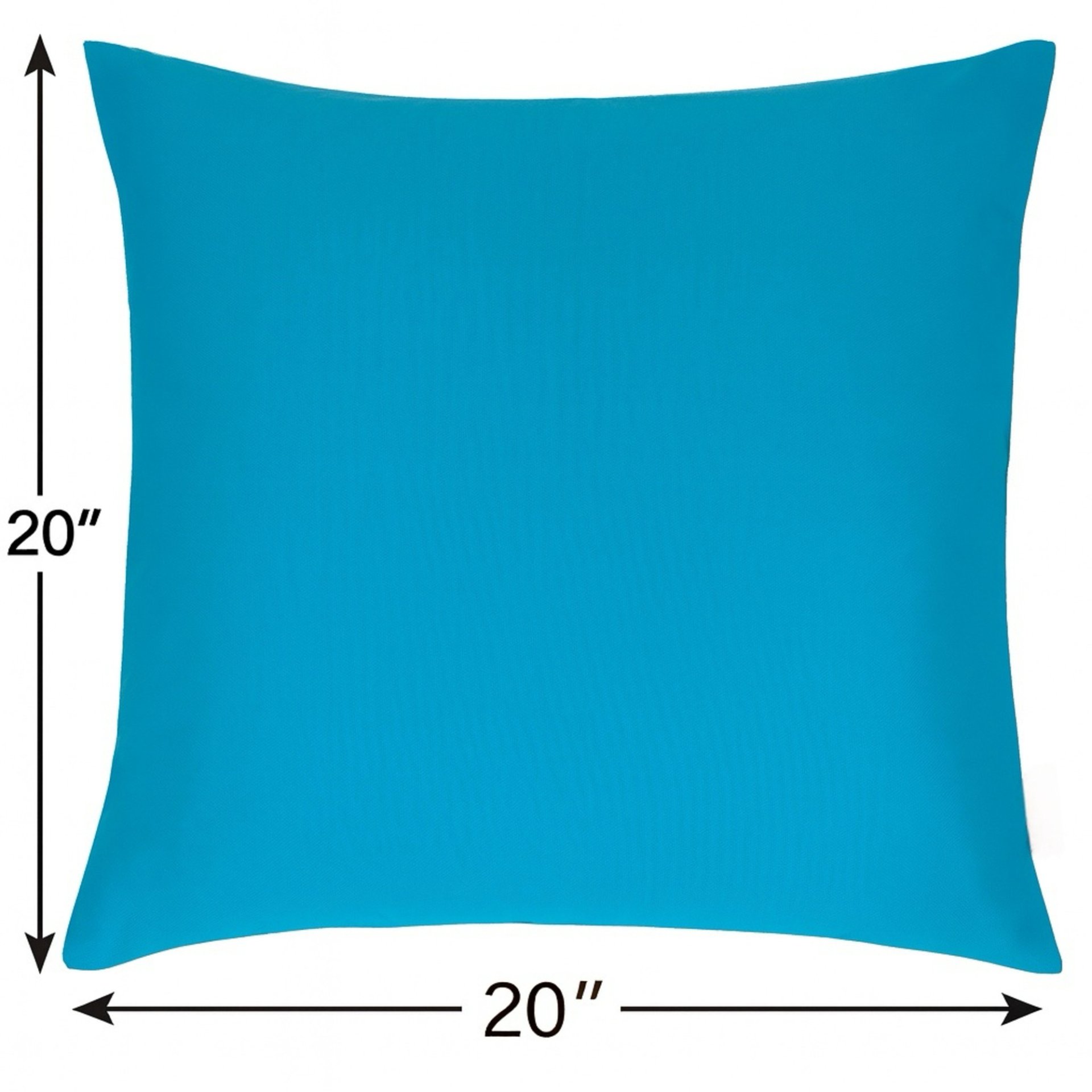 Amazon Rainforest - Solid Pillow Outdoor & Indoor, Soft Touch - Aqua - Image 3
