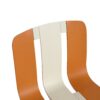 4 Piece Set Of Modern Striped Color Blocking Single Chairs, Waterproof And Fade Resistant - White / Orange - Image 17