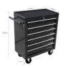 Rolling Tool Chest, 6 Drawer Tool Box With Wheels, Heavy Duty Industrial Service Cart Storage Organizer With Locking System, Rolling Tool Box Organizer Tool Case For Garage, Repair Shop - Black - Image 3