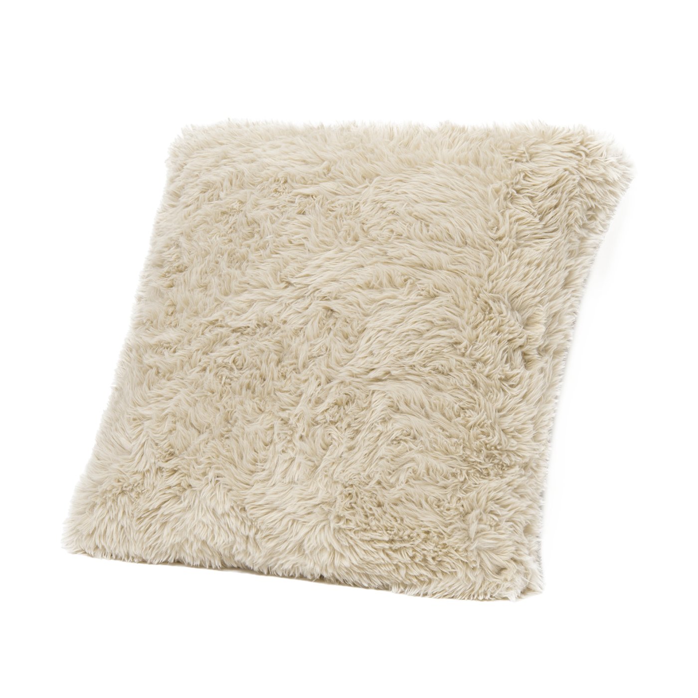 Astrid - Square Accent Throw Pillow Cover With Feather Insert - Cream Beige - Image 2