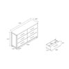 Avery - King Bedroom Set & Bookcase Headboard, Low Profile Bed, Spacious Drawers - Beige - Image 9