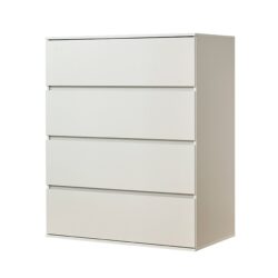 Liv - Contemporary 4 Drawer Wood Chest With Extra Storage - White