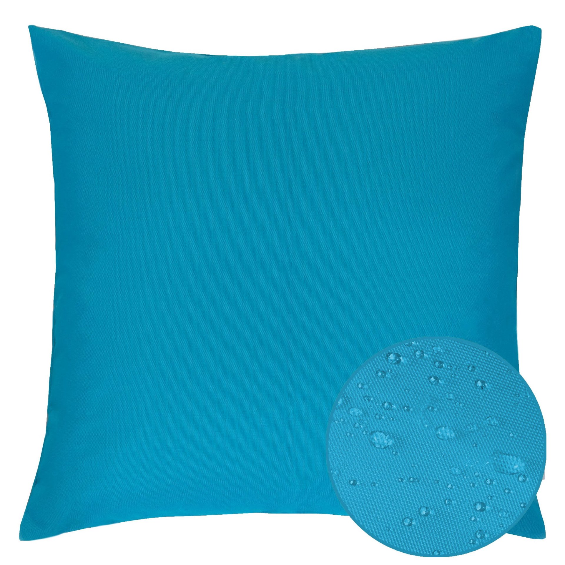 Amazon Rainforest - Solid Pillow Outdoor & Indoor, Soft Touch - Aqua - Image 5