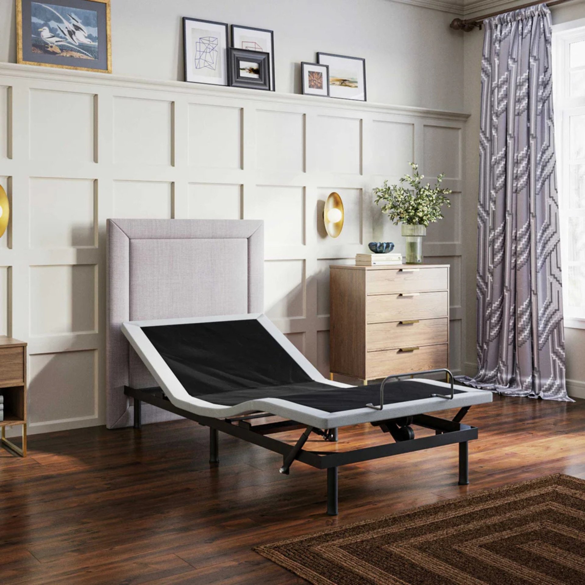 Btx4 - Twin Long Adjustable Bed Base With Head And Foot Position Adjustment - Black / Gray - Image 3