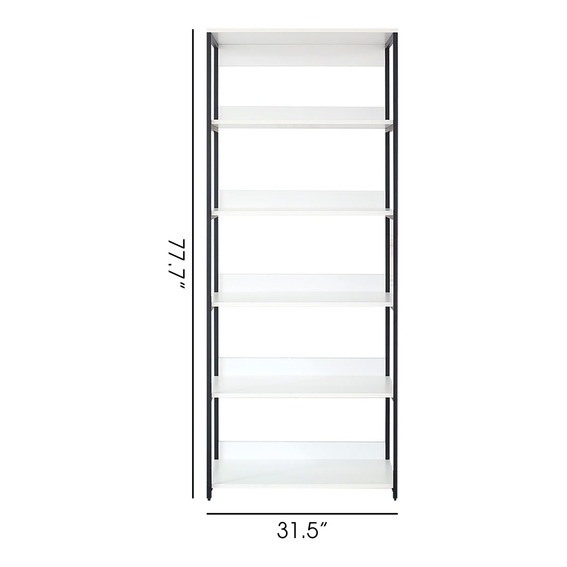 Fiona - Modern Walk In Closet With 5 Shelves And Metal - White - Image 3