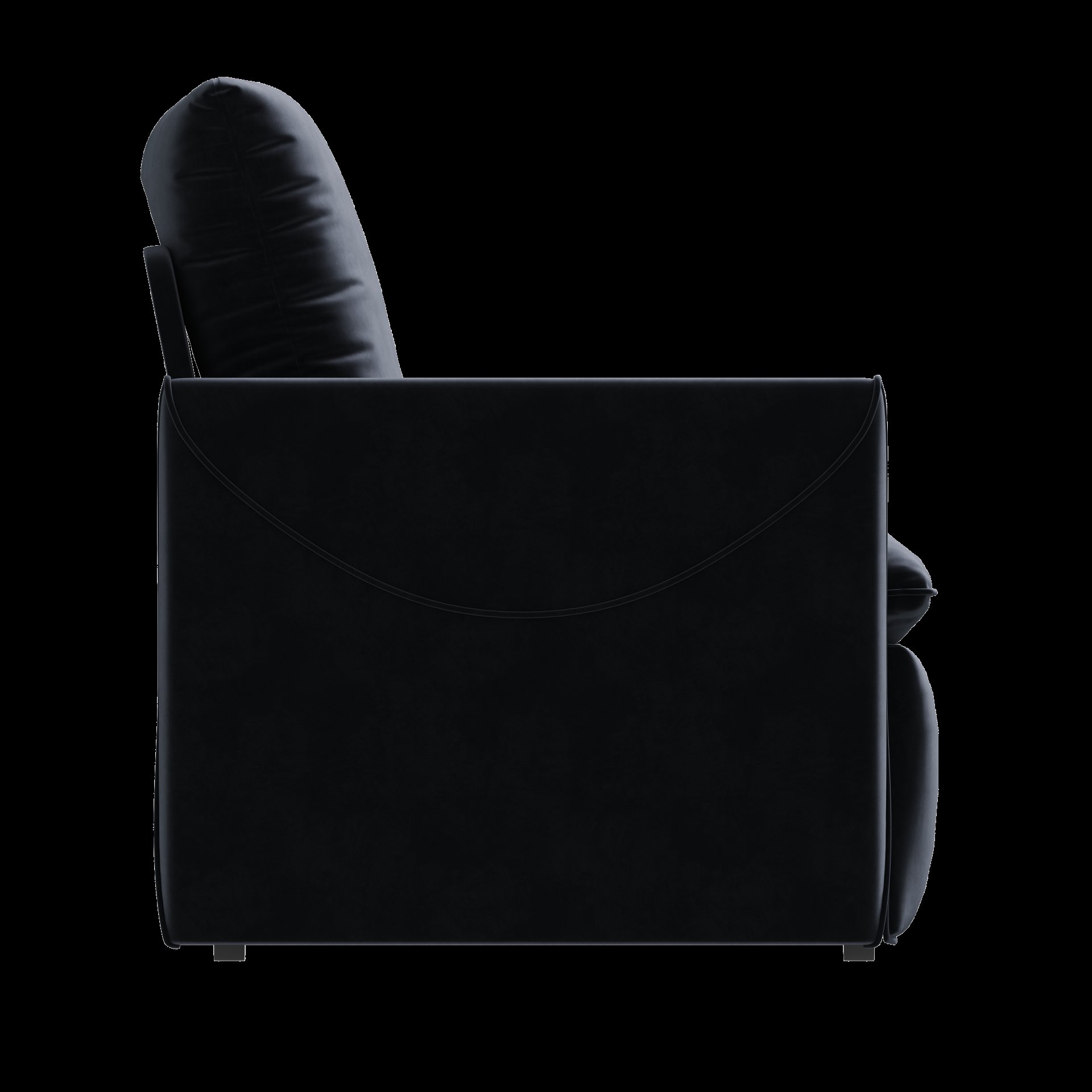 Pull Out Sofa Bed, 3 Seat Convertible Sleeper Sofa With 2 In 1 Pillow And Blanket Set Multifunctional Velvet Loveseat Bed - Black - Image 8