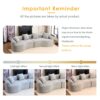 4 Seater Sofa With Chenille Fabric, 30D, 60 Hardness Full Sponge, 4 Pillow For Living Room, Home Furniture Sleeper Sectional Sofa For Apartment - Gray - Image 20