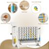 4 To Score Giant Game Set With Mesh Bag & Jumbo Connect 4 - White / Gray - Image 6