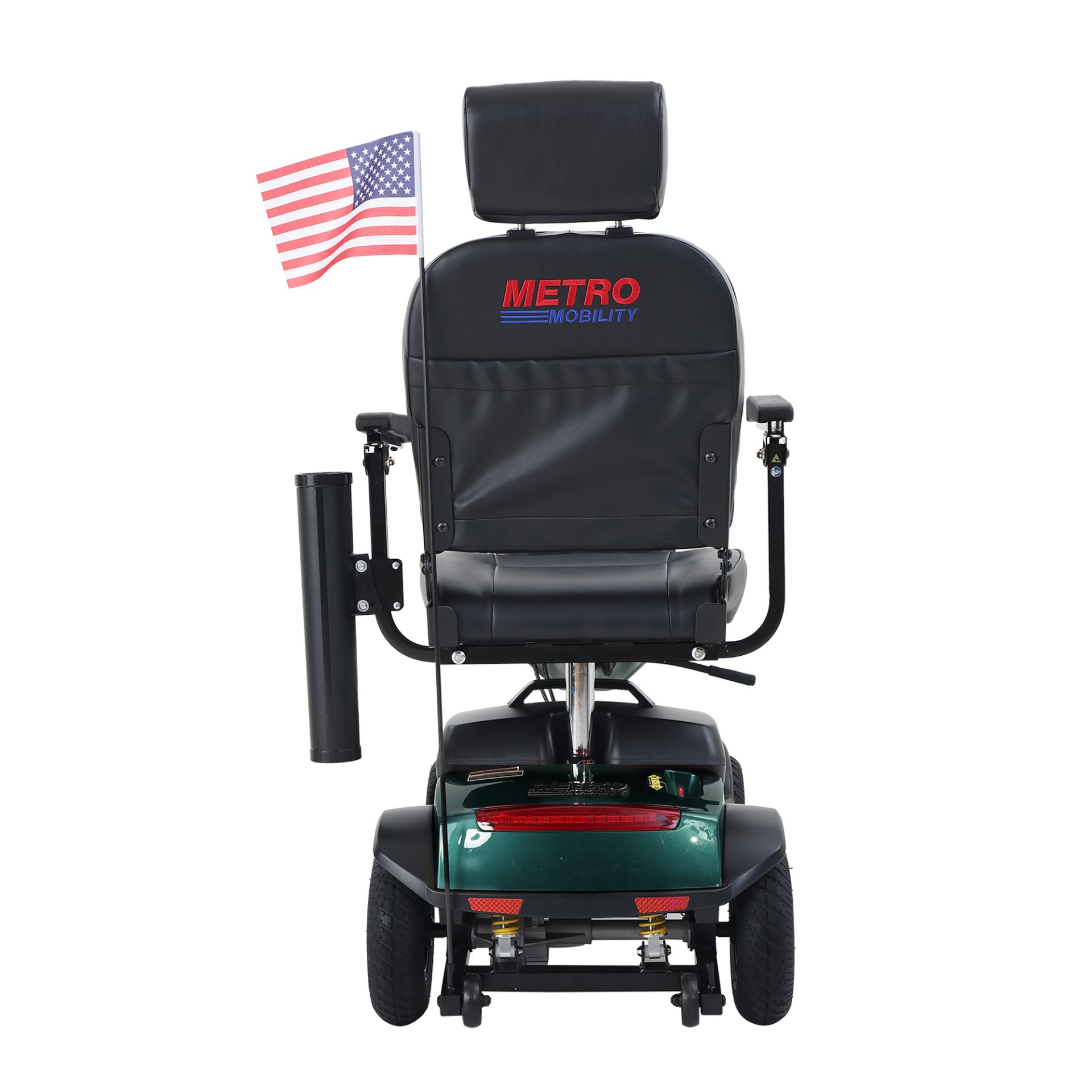 Max Plus - Wheels Outdoor Compact Mobility Scooter With 2 Pieces X 20Ah Lead Acid Battery, 16 Miles, Cup Holders & USB Charger Port - Emerald - Image 4