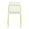 4 Piece Set Of Modern Color Block Designed Single Chairs, UV Resistant And Rust Proof - Grain Yellow / White - Image 19