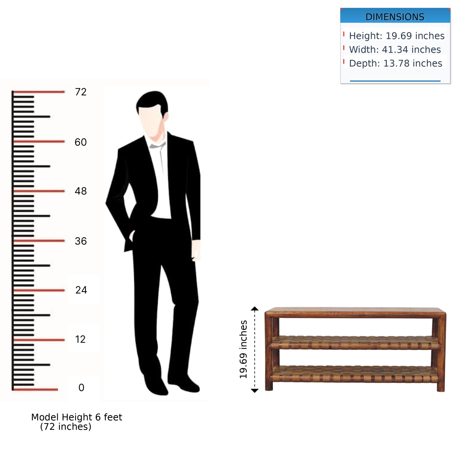 Regency - Woven 2 Slot Shoe Rack - Brown - Image 10