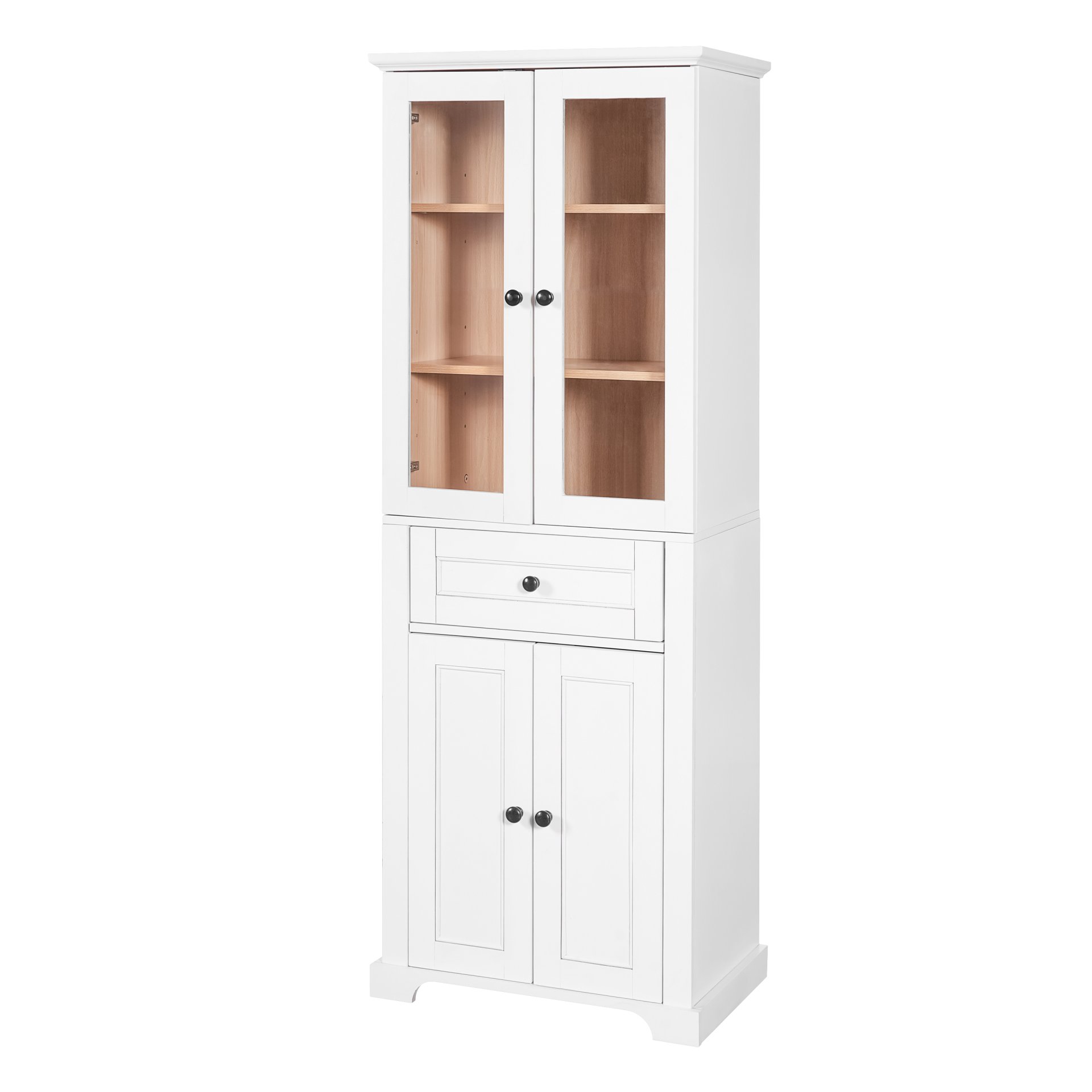 Bathroom Storage Cabinet, Adjustable Shelves & Drawer, Freestanding Linen Tower - White - Image 10