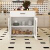 Expandable Kitchen Island With Dining Table - White - Image 17