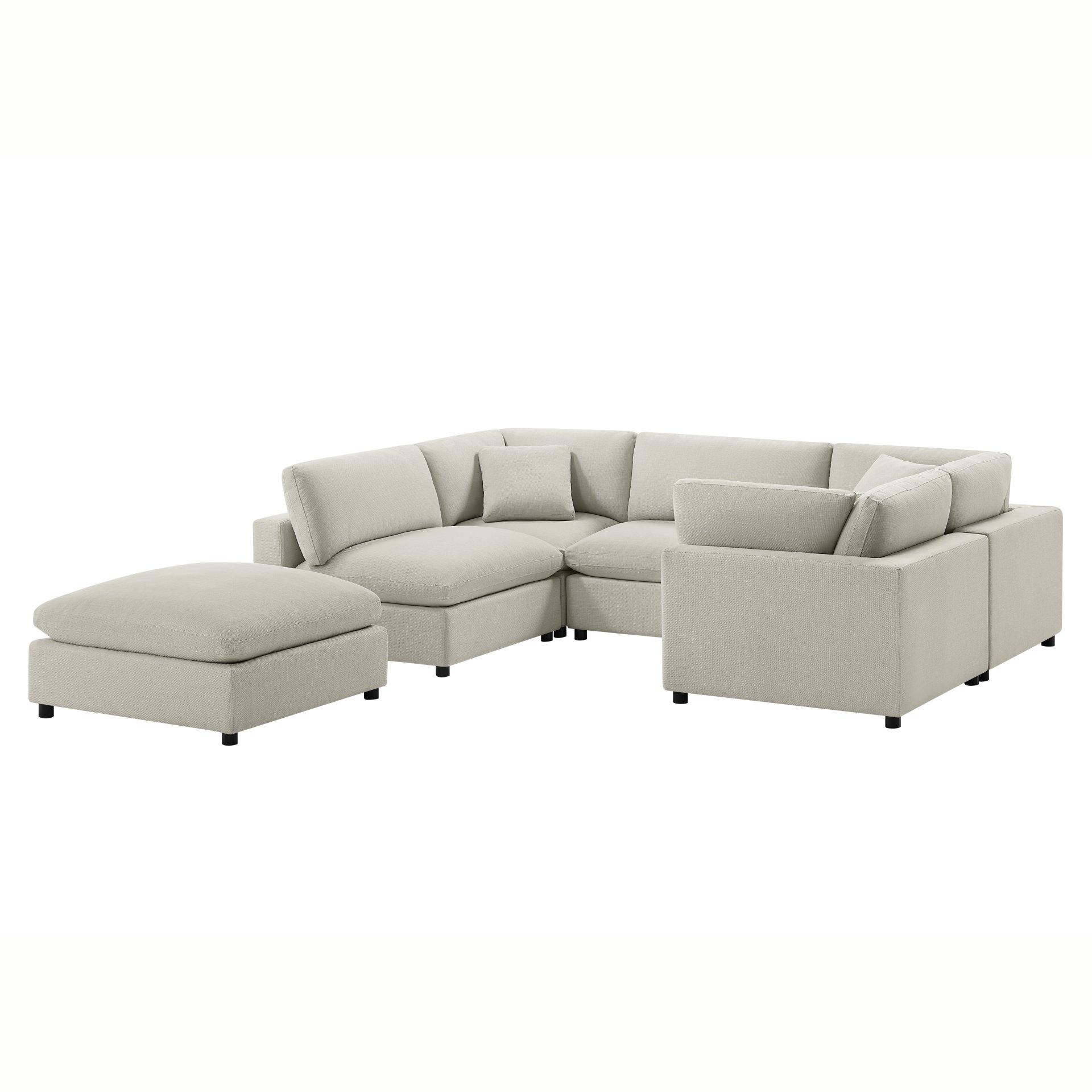 Cassandra - Modular 6 Piece Sectional - Beige - Image 15