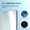 Frameless Soft Closing Shower Door, 1 / 4" (6Mm) Tempered Glass Single Sliding With Explosion Proof Coating - Chrome - Image 6