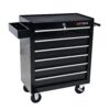 Rolling Tool Chest, 6 Drawer Tool Box With Wheels, Heavy Duty Industrial Service Cart Storage Organizer With Locking System, Rolling Tool Box Organizer Tool Case For Garage, Repair Shop - Black - Image 6
