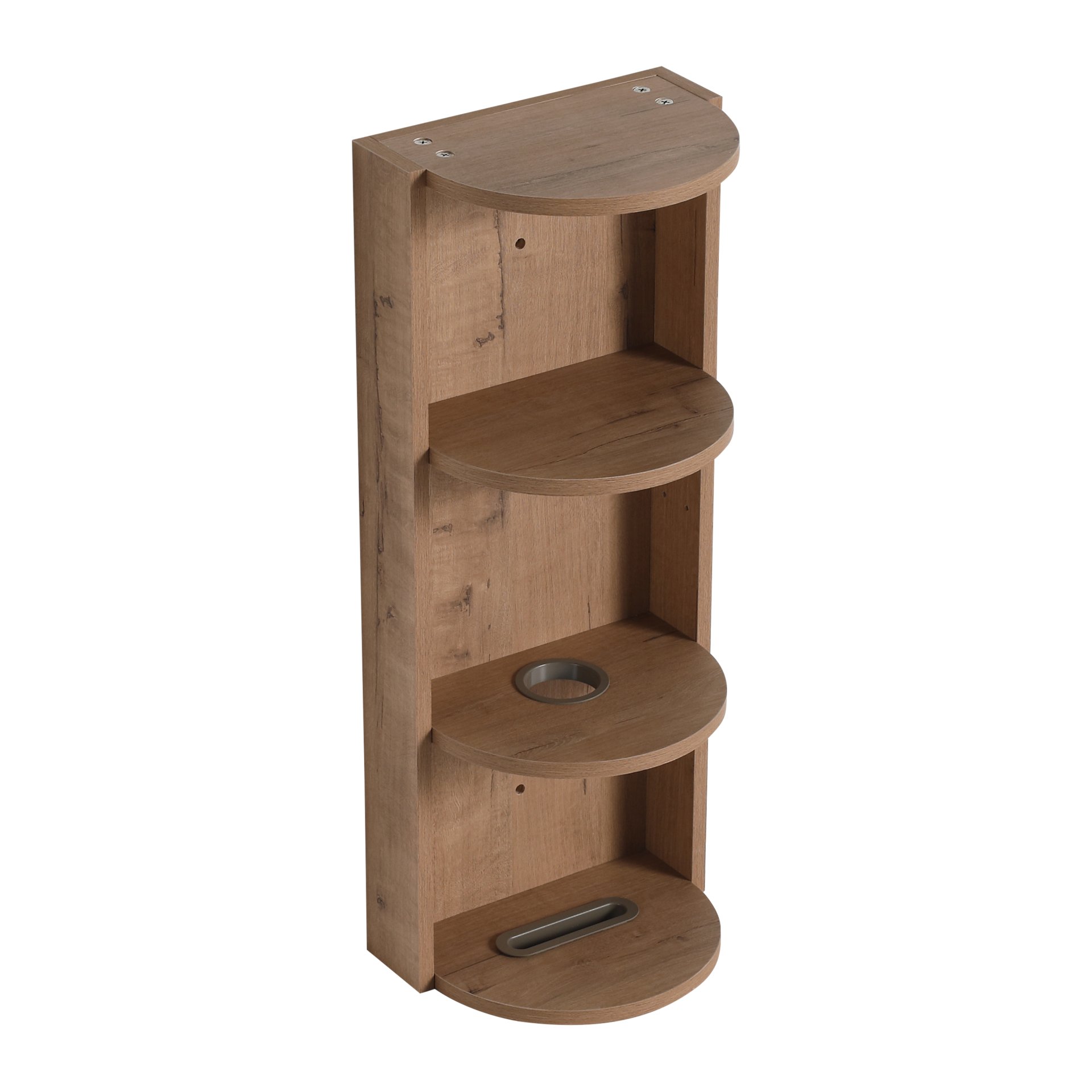 Modern Wall Mounted Bathroom Vanity With Sink And Storage Rack Soft Close Doors Plywood - Imitative Oak - Image 17