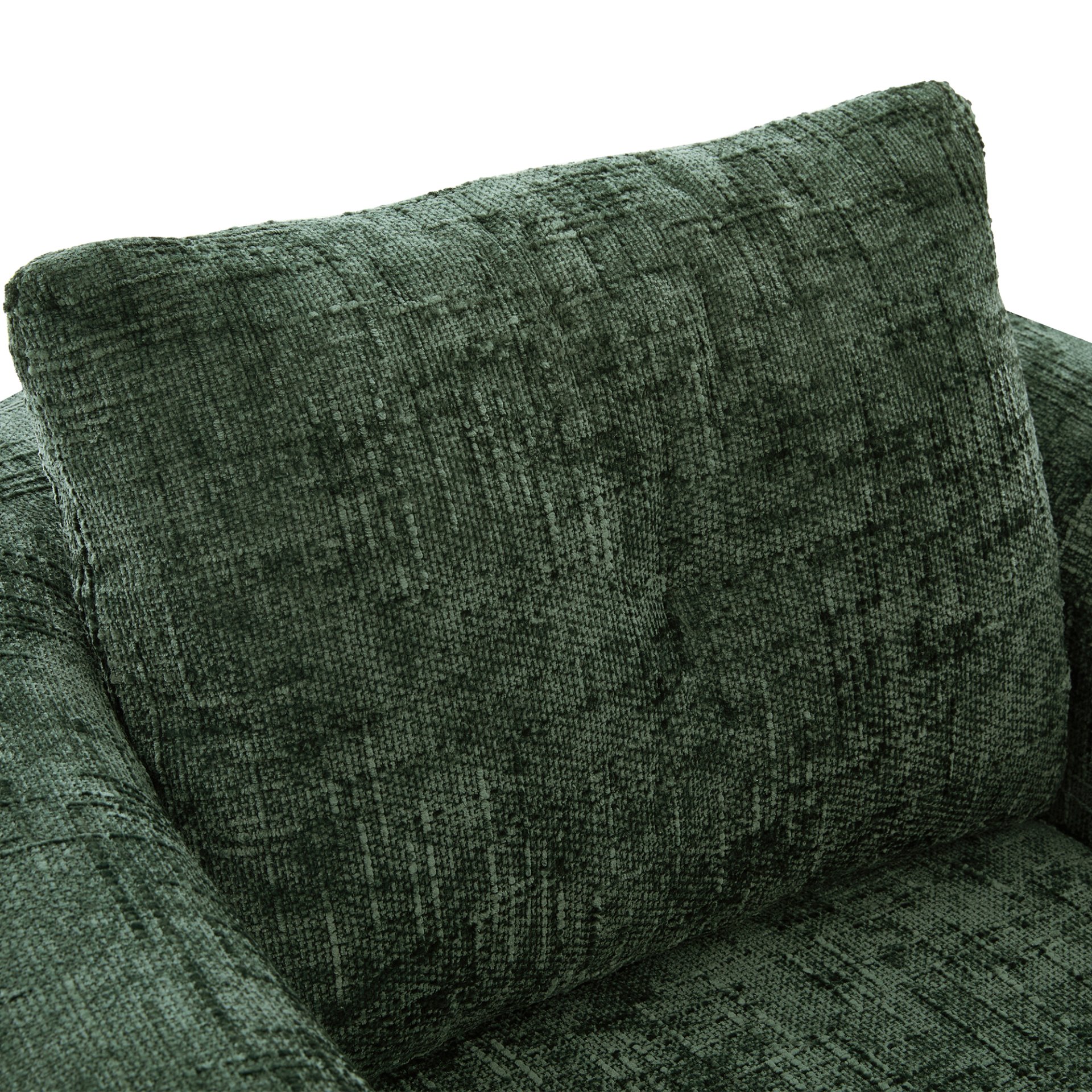 360° Swivel Accent Barrel Chair With Dual Layer Cushion, Round Seating For Living Room - Green - Image 14
