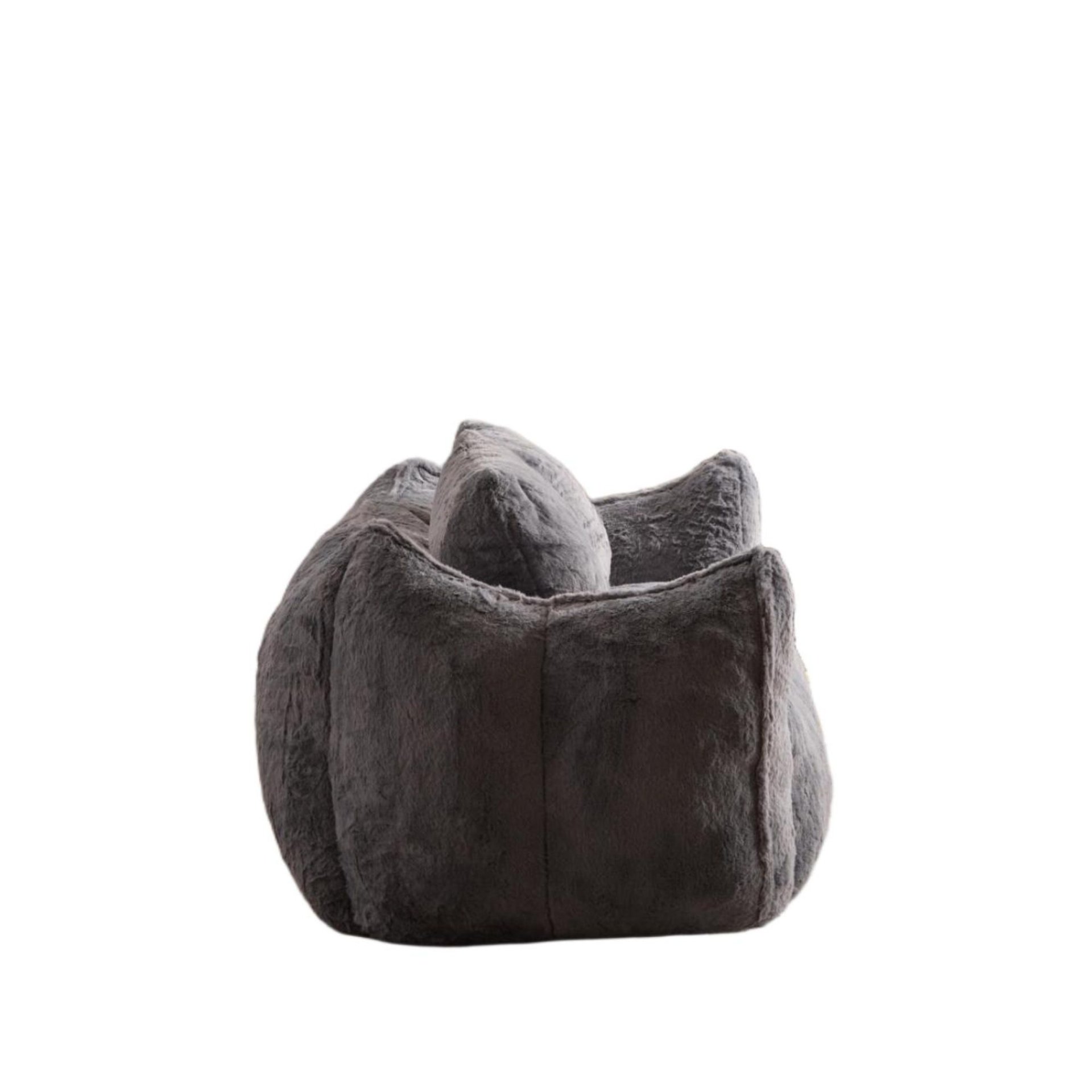 Giant Bean Bag Couch, Ultra Soft Fluffy Loveseat For Living Room Reading Chair With Pillows - Gray - Image 14