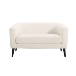 Modern Design Style Loveseat - White