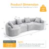 4 Seater Sofa With Chenille Fabric, 30D, 60 Hardness Full Sponge, 4 Pillow For Living Room, Home Furniture Sleeper Sectional Sofa For Apartment - Gray - Image 14