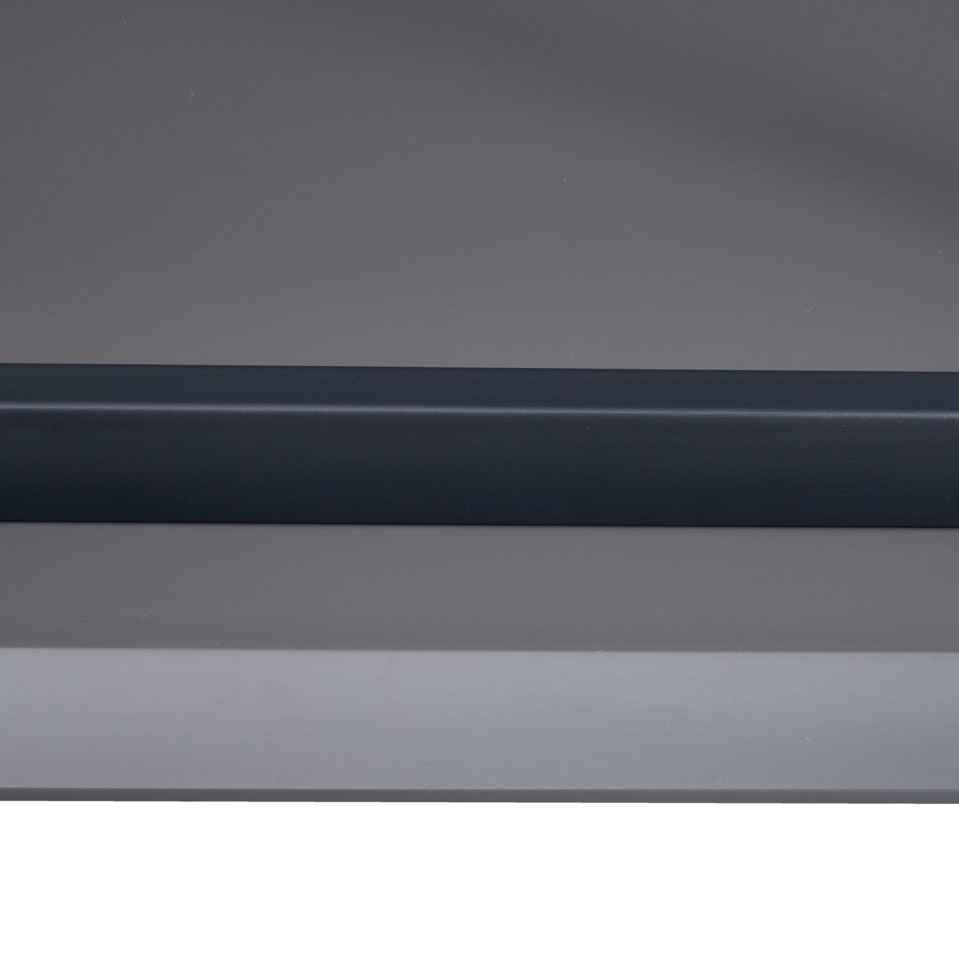 Modern Sintered Stone Dining Table Glossy Rock Surface Family Dining Table For 8 People With Sturdy Metal Legs Contemporary Kitchen Restaurant Furniture - Black / Gray - Image 10