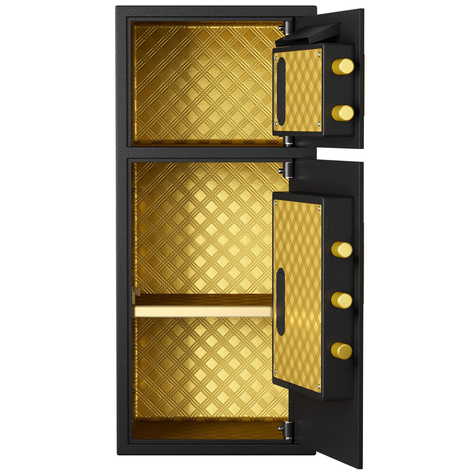 Large Double Door Coin Operated Safe, Digital Security Safe With Fireproof And Waterproof Bag, 7.0 Cubic Feet Safe Box With Hidden Code Function For Home, Office And Hotel - Black - Image 6