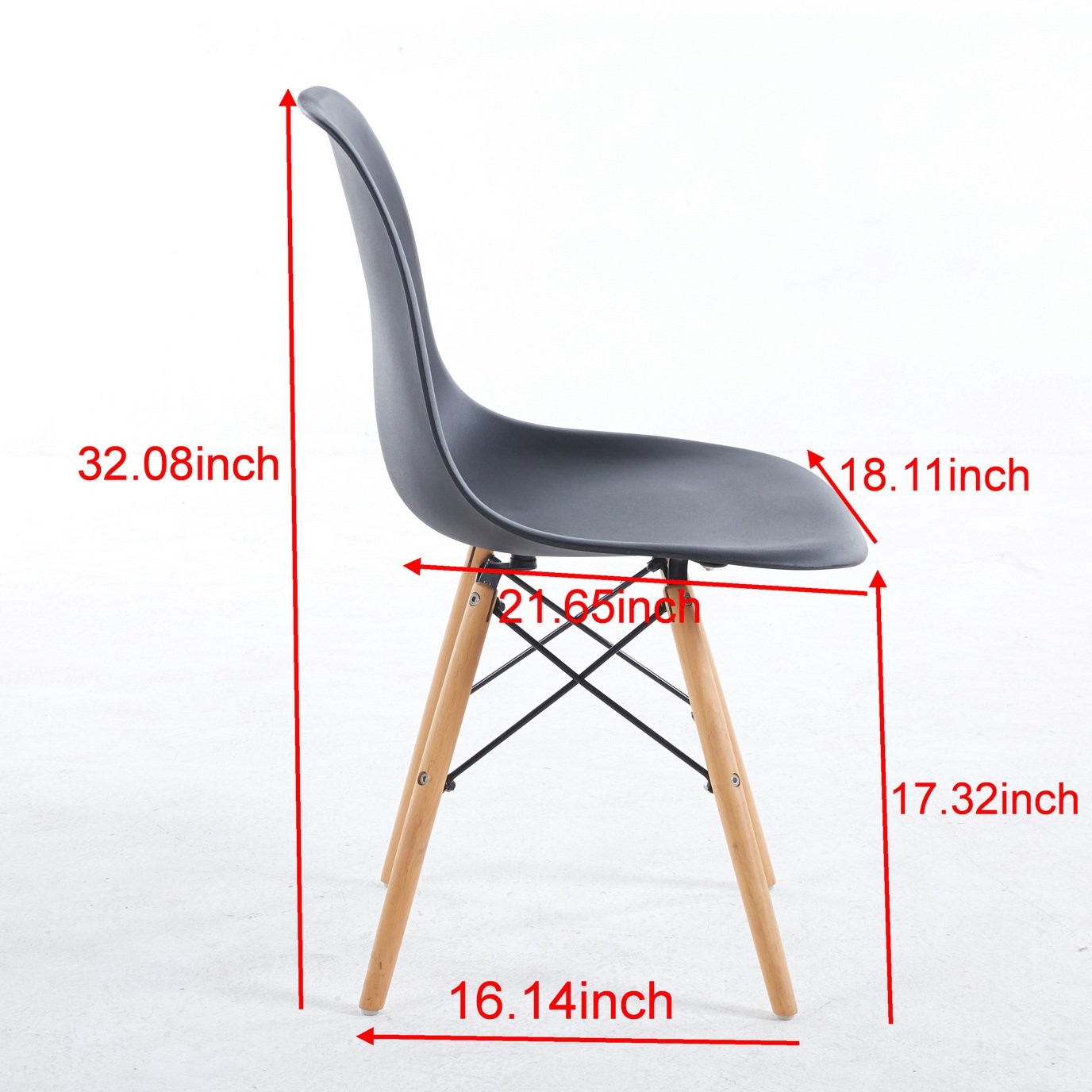 5 Pieces Dining Set, Table Metal Leg Mid-Century Dining Table For 4 - 6 People, Pedestal Dining Table, Table Leisure Coffee Table - Black - Image 8
