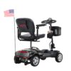 Max Sport - 4 Wheels Outdoor Compact Mobility Scooter With 2 In 1 Cup & Phone Holder - Gray - Image 2