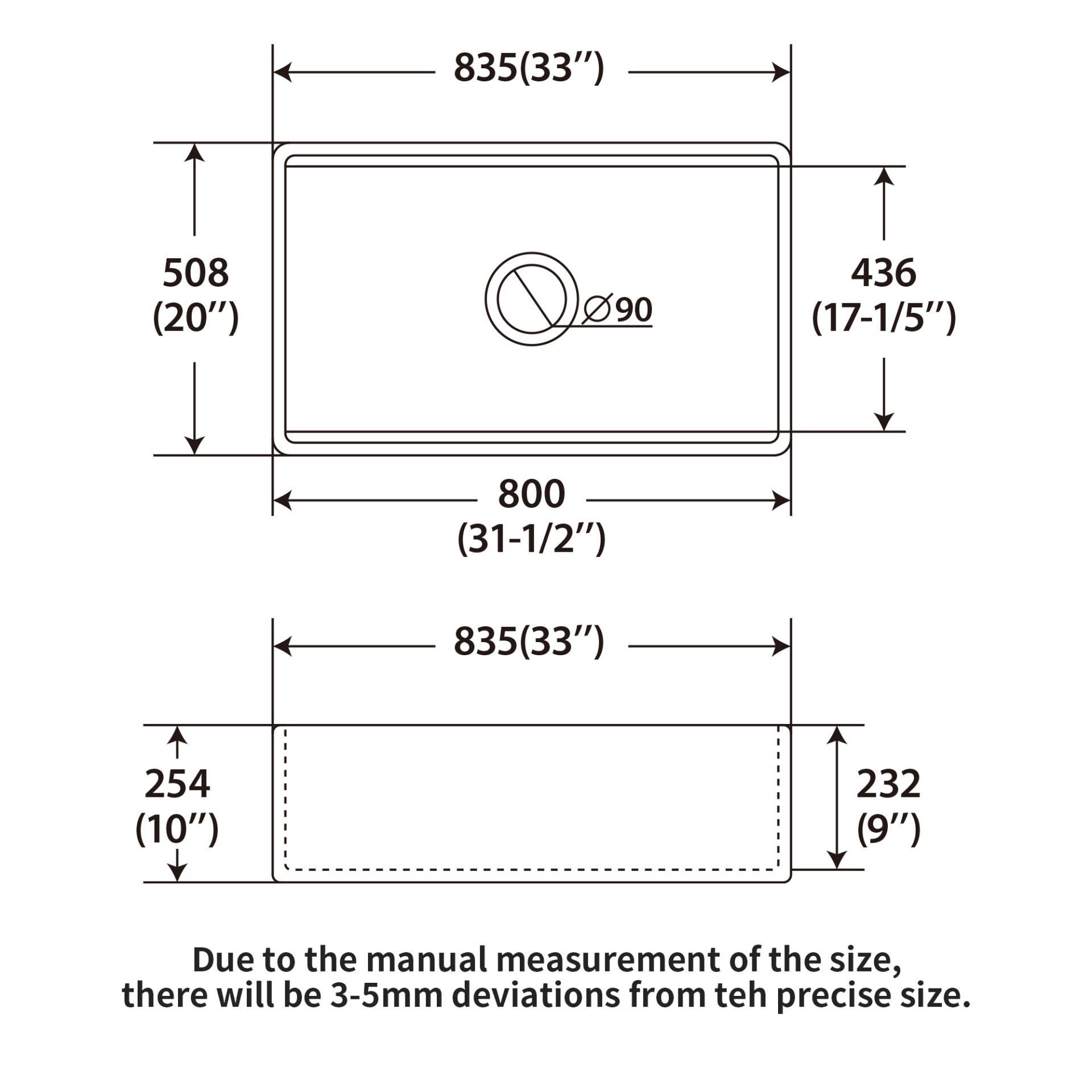 Ceramic Farmhouse Sink Workstation Single Bowl Farm Kitchen Sink - White - Image 3