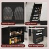 Expandable Kitchen Island With Dining Table - Black - Image 23