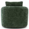 360° Swivel Accent Barrel Chair With Dual Layer Cushion, Round Seating For Living Room - Green - Image 12