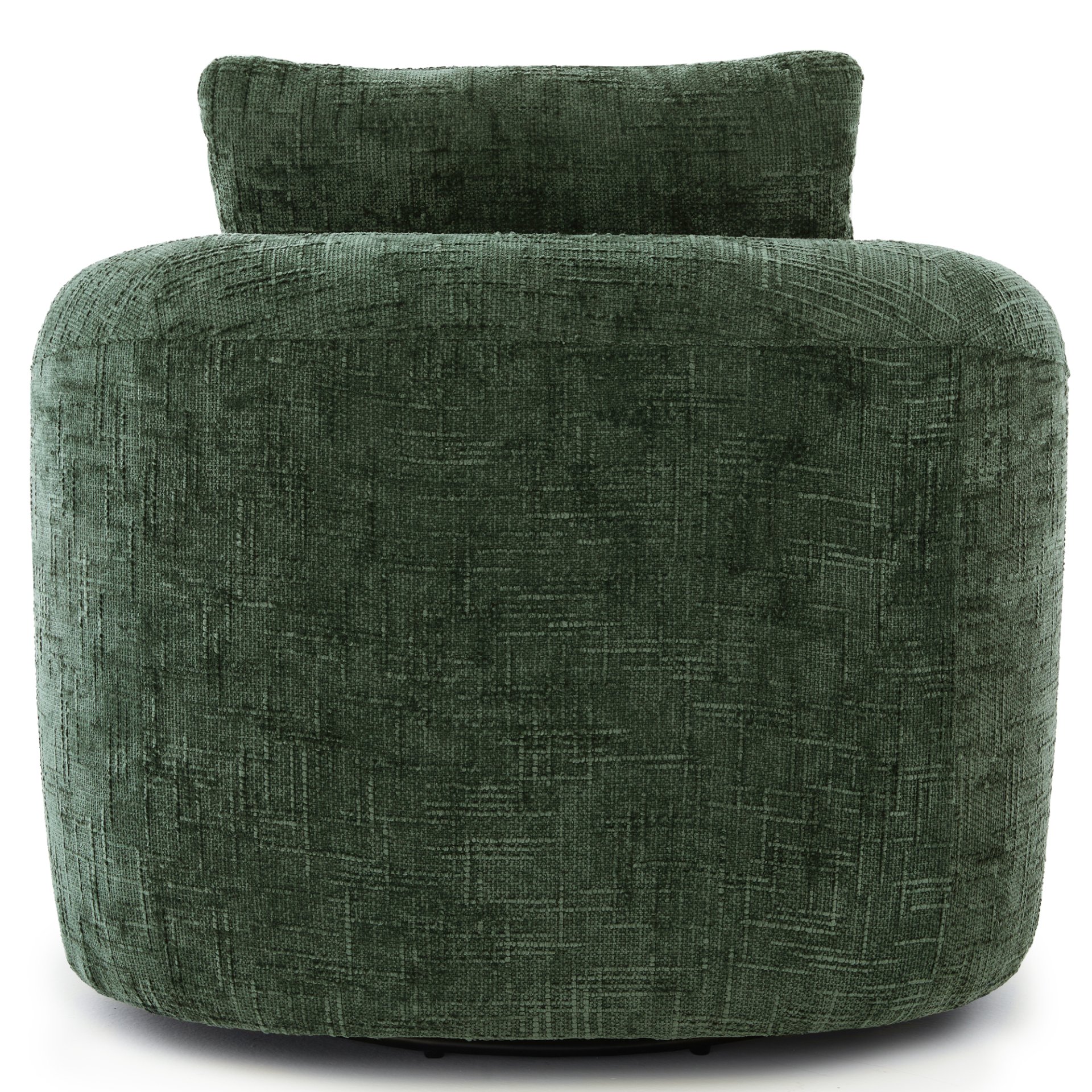 360° Swivel Accent Barrel Chair With Dual Layer Cushion, Round Seating For Living Room - Green - Image 12