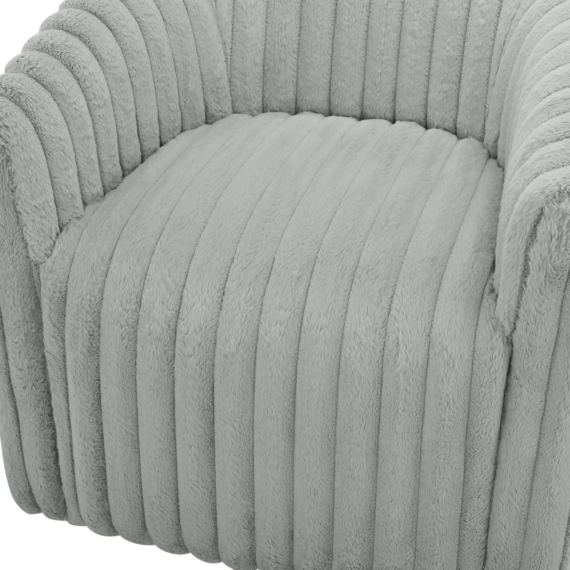 Alexa Barrel Swivel Chair - Grey - Image 7