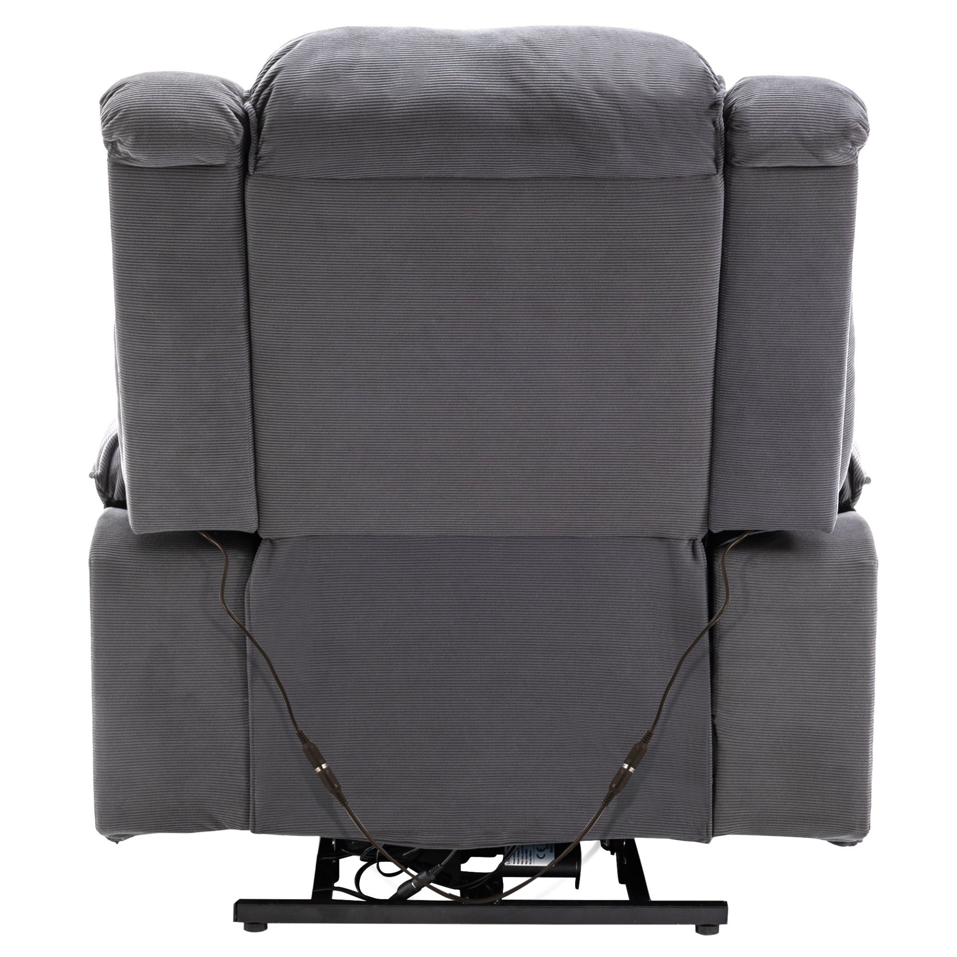 Massage Recliner, Power Lift Chair With Adjustable Massage And Heating Function, Recliner Chair With Infinite Position And Side Pocket - Gray - Image 22