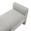 Modern Teddy Bed End Bench With Arms And Storage, Upholstered Large Foot Rest Stool, Comfy Window Vanity Bench For Living Room, Dorm, Coffee Table, Teddy - Gray - Image 9