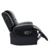 360° Swivel And Rocking Home Theater Recliner Manual Recliner Chair With A Led Light Strip For Living Room - Black - Image 16