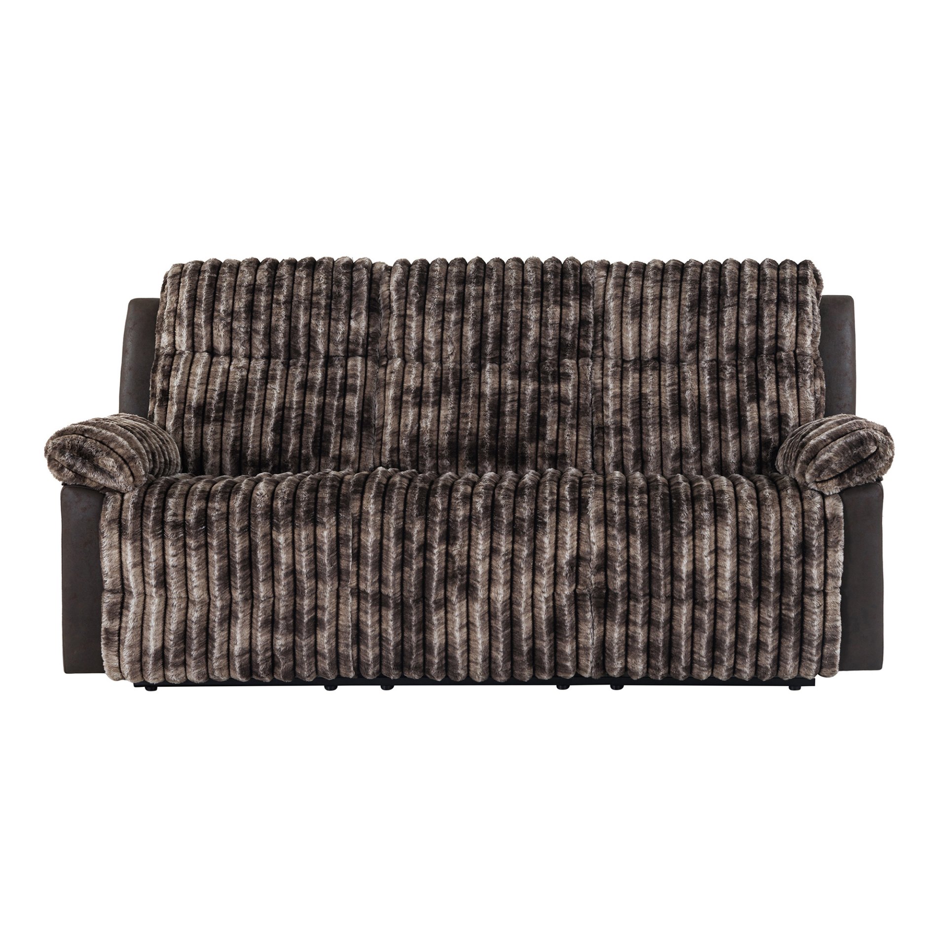 Brenda - Sofa With Manual Recline Function - Brown - Image 4