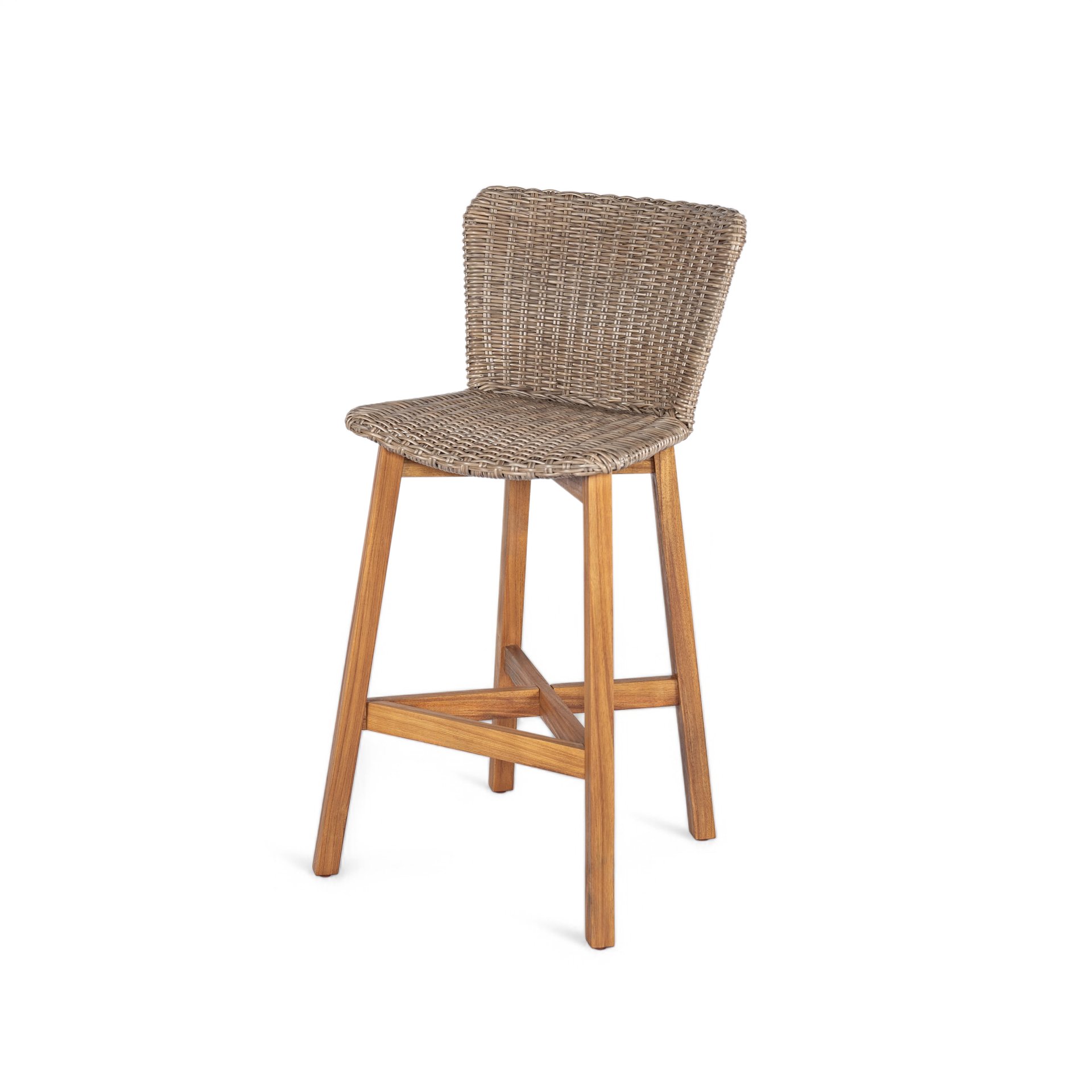 Lymington - Outdoor Bar Stool (Set of 2) - Light Brown / Teak - Image 9
