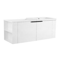 Modern 48" Bathroom Vanity Sink Combo With Spacious Storage - White