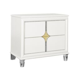 Uriuni - Nightstand - Gold / White