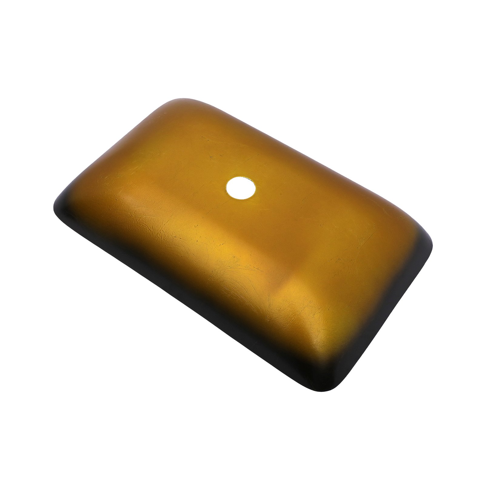 Gradient Vessel Sink Square Above Counter Bathroom Sink With Pop Up Drain - Gold - Image 9