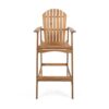 Outdoor Adirondack Barstools (Set of 2) - Natural Stained - Image 9