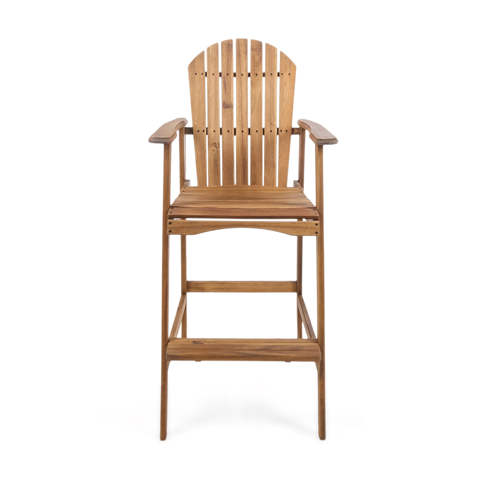 Outdoor Adirondack Barstools (Set of 2) - Natural Stained - Image 9