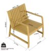 2 Piece Indoor / Outdoor Furniture Set (One Chair And 1 Coffee Table), UV Resistant, Waterproof And Durable - Brick Yellow - Image 3
